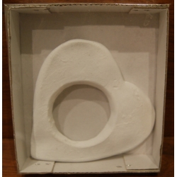 Serce gipsowe z otworem  10x10cm serce z gipsu